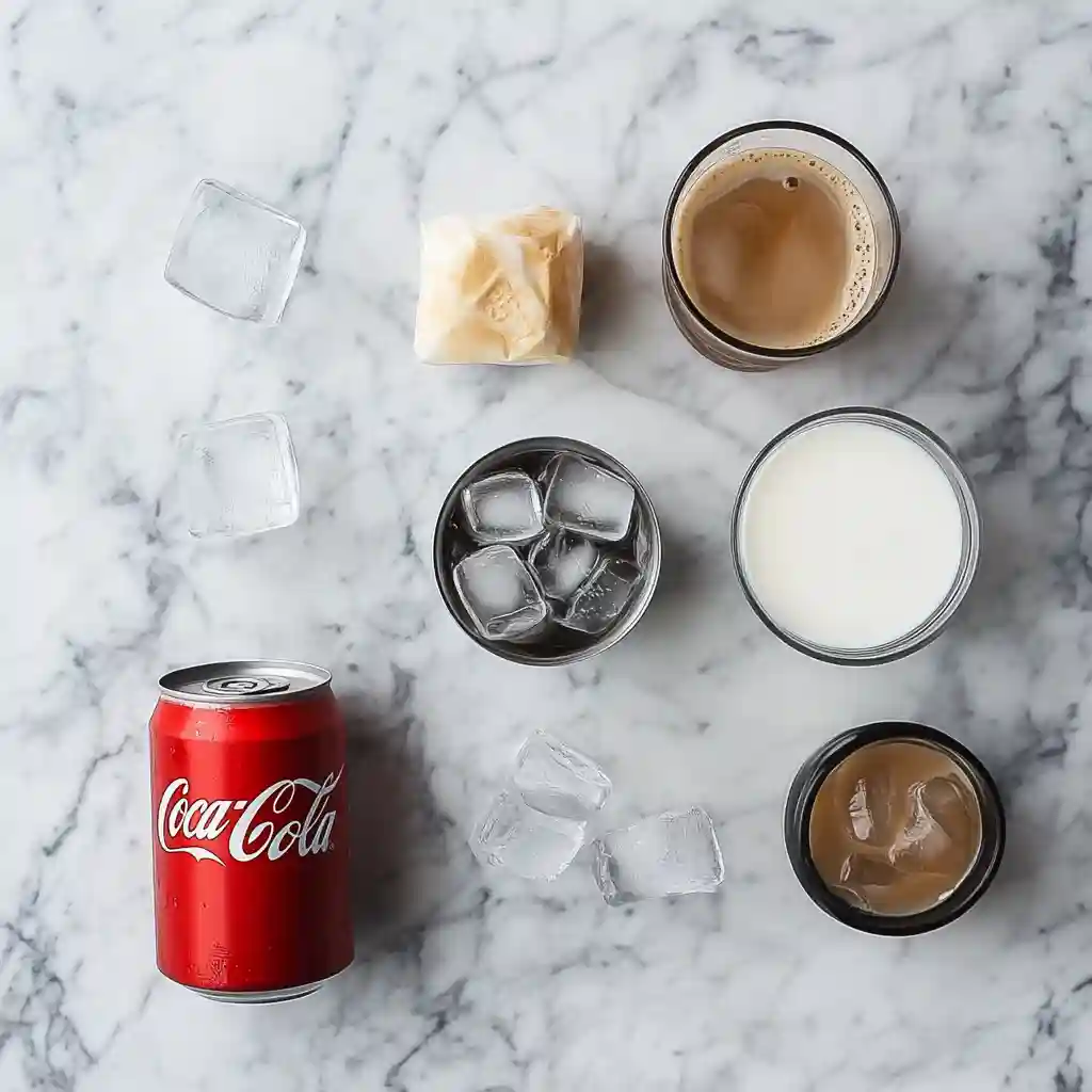 Ingredients for Coca-Cola with coffee recipe