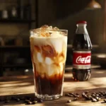 Coca-Cola with coffee recipe served in glass over ice