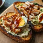 dressing toast bulldog with toppings