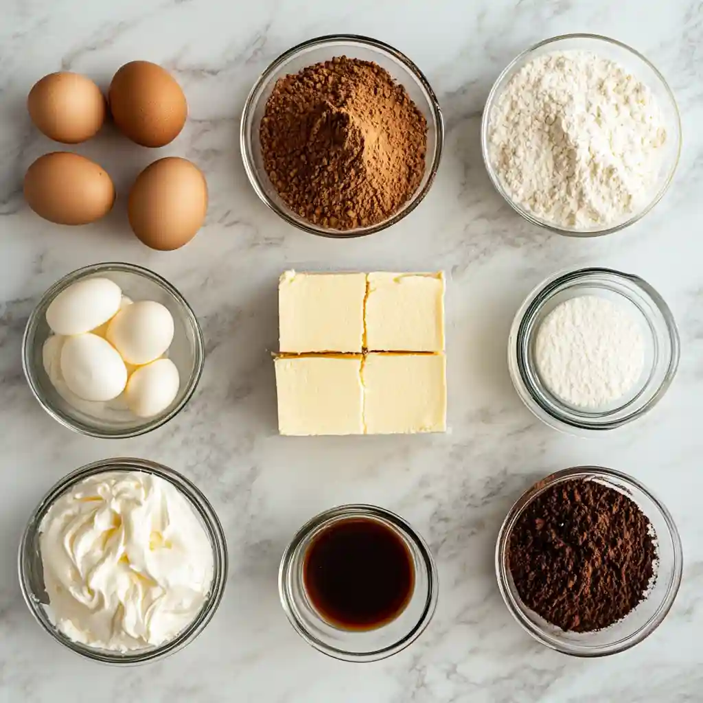 Ingredients for Vietnamese coffee Basque cheesecake