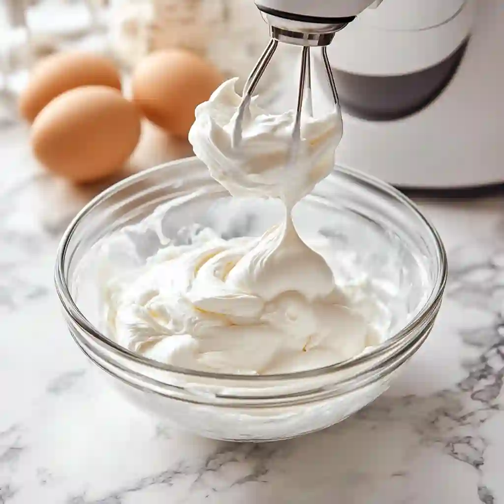 stiff peaks egg whites for cloud bread