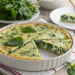 cottage cheese and spinach crustless quiche