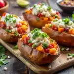 STUFFED SWEET POTATOES
