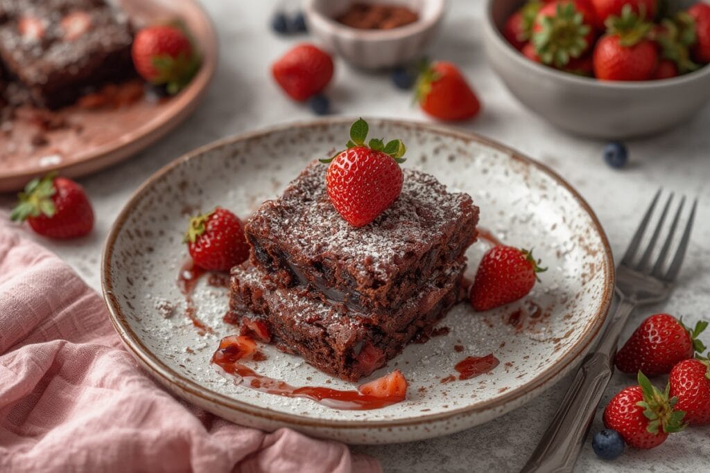 STRAWBERRY BROWNIES