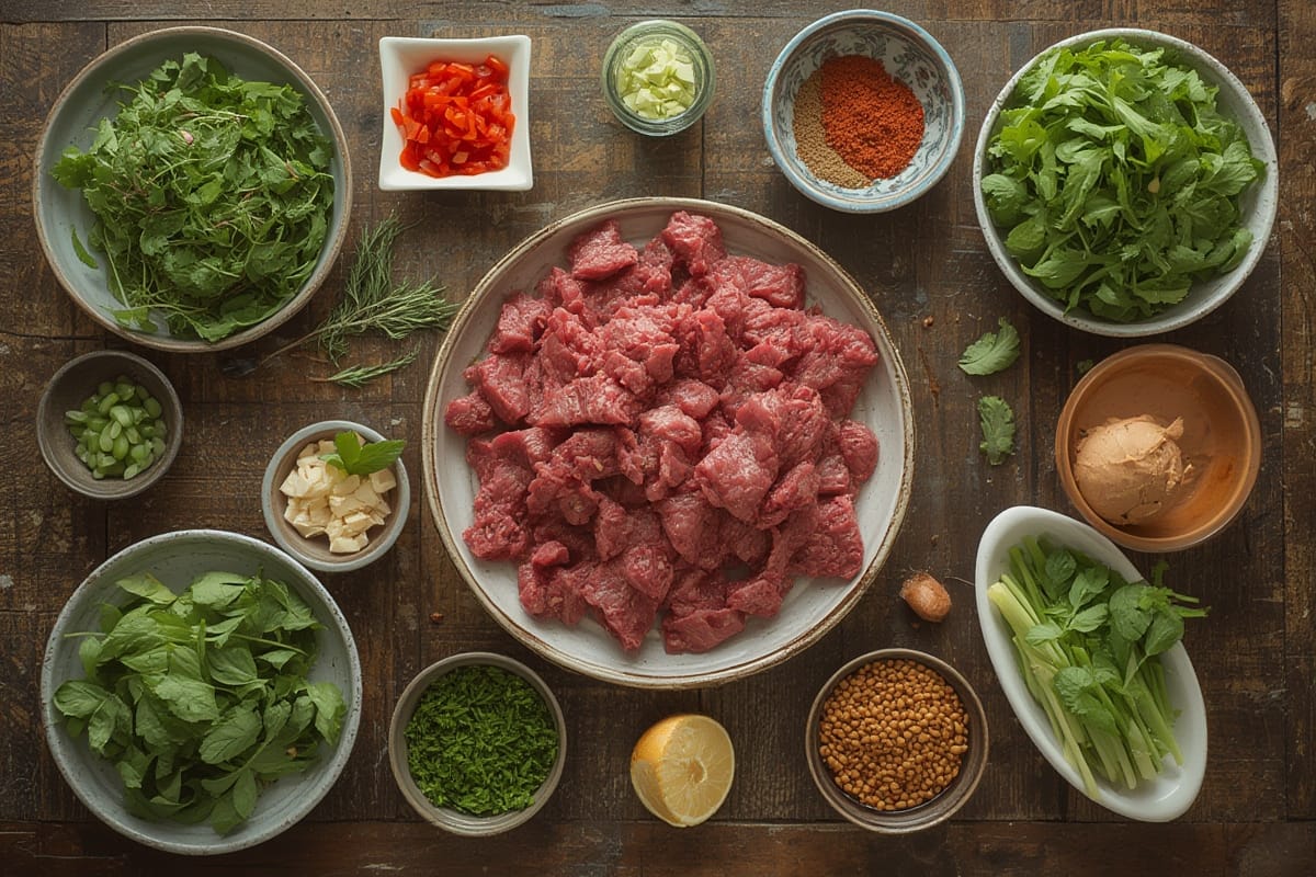 Beef Salad Ingredients